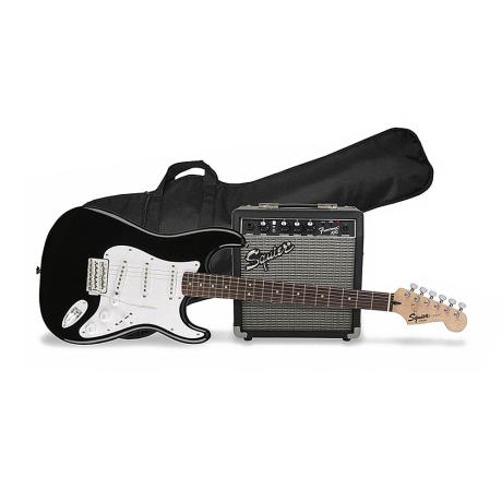 FENDER SQUIER PACK SQUIER STRATOCASTER BLK/FRONTMAN 10G