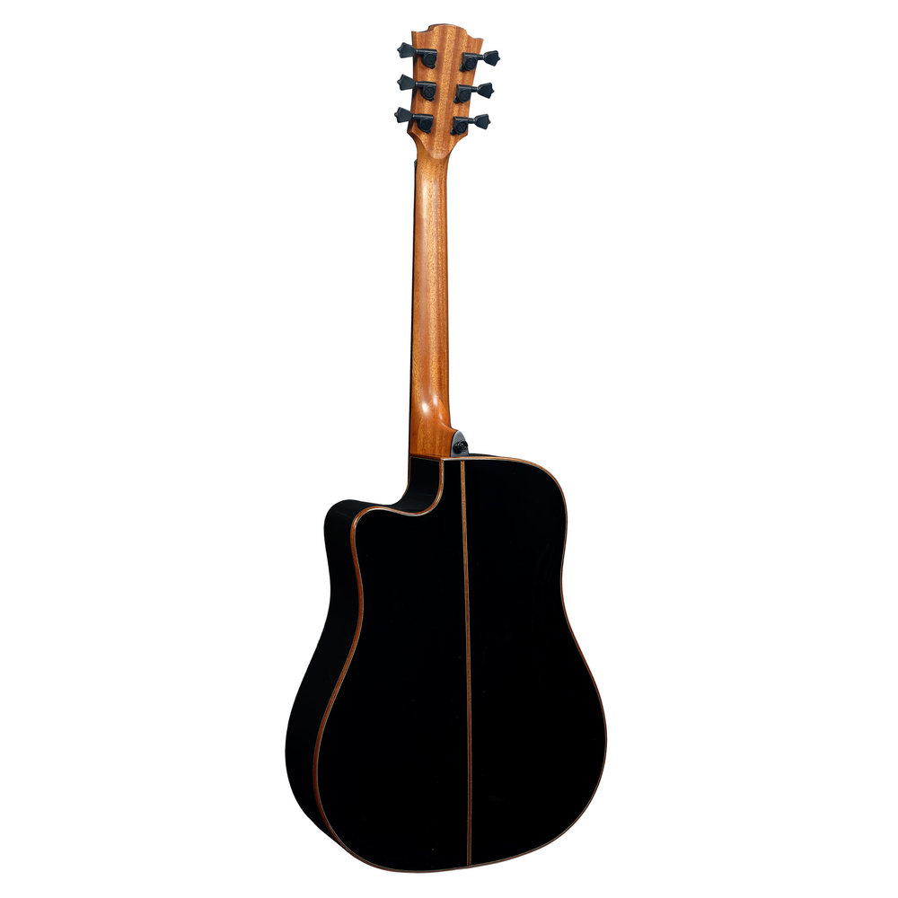 LAG ELECTRIC ACOUSTC GUITAR TRAMONTANE 118D CUTAWAY BLACK