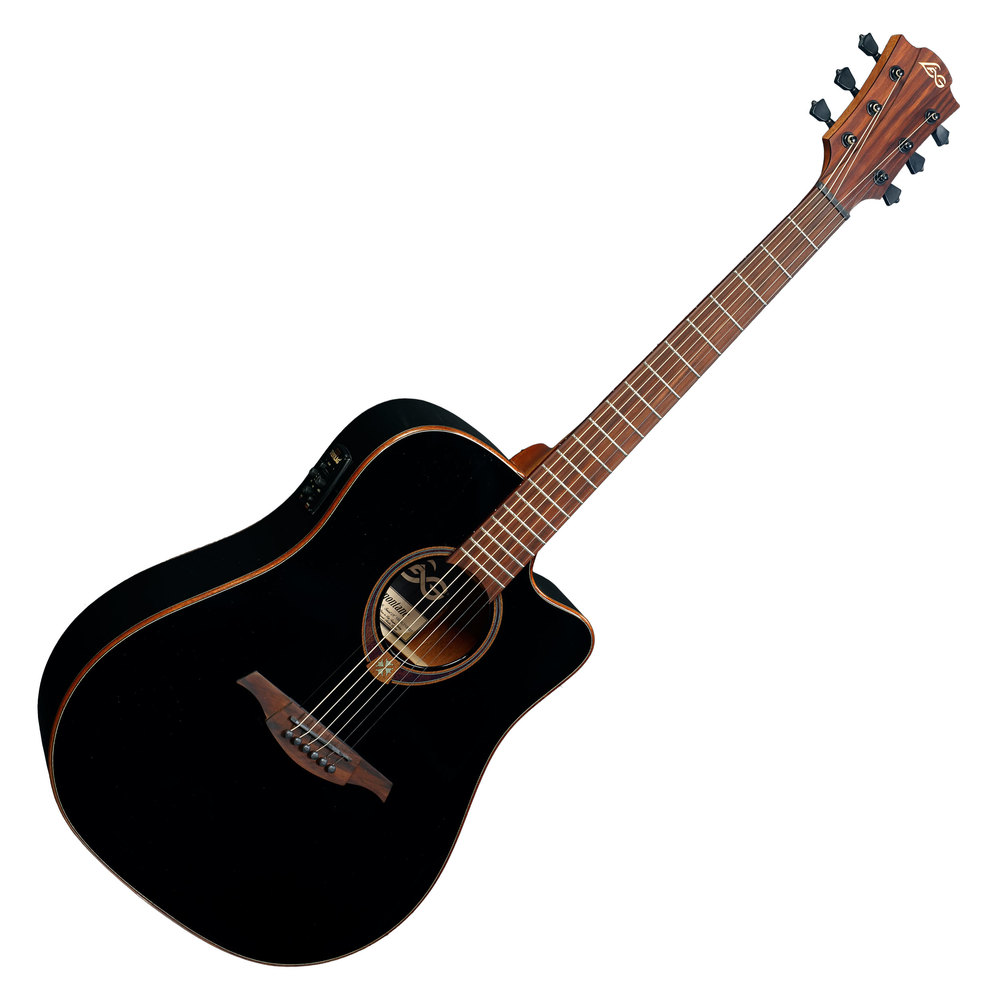 LAG ELECTRIC ACOUSTC GUITAR TRAMONTANE 118D CUTAWAY BLACK