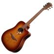 LAG ELECTRIC ACOUSTC GUITAR TRAMONTANE 118D CUTAWAY BROWN