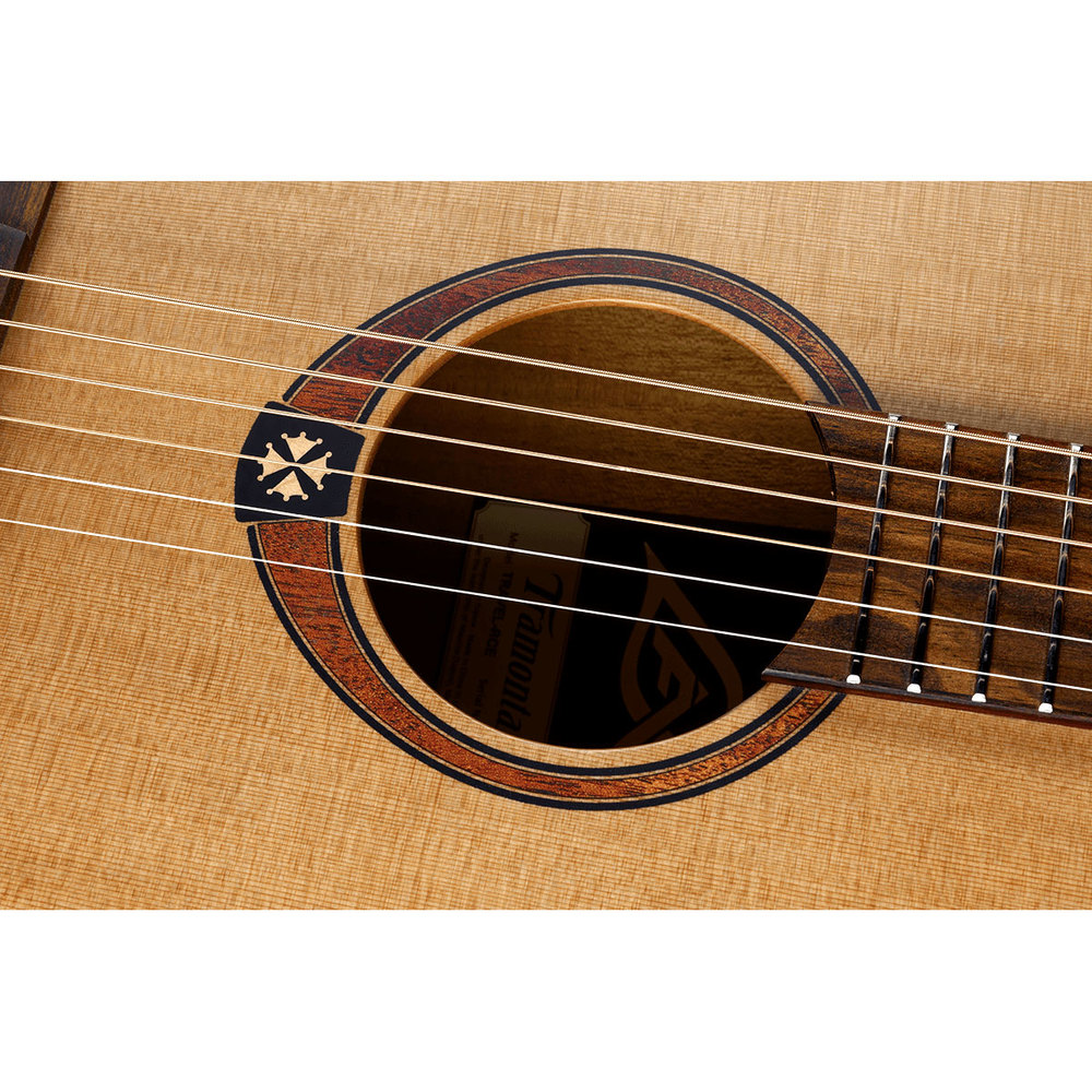 LAG ELECTRIC ACOUSTIC GUITAR TRAVEL RED CEDAR ELECTRO