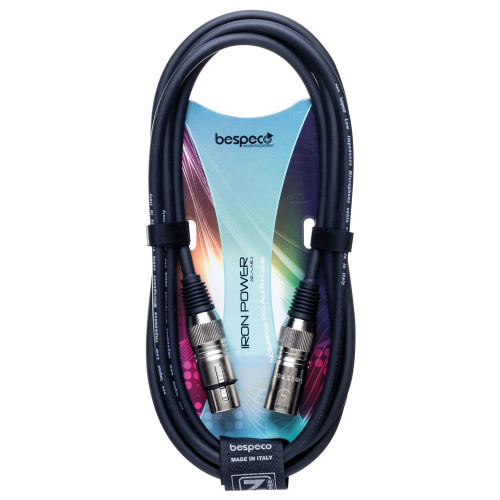 BESPECO IRON MIC CABLE 2m BLK(XLR-XLR) ΜΙΚΡΟΦΩΝΙΚΟ ΚΑΛΩΔΙΟ