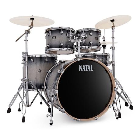 NATAL ARCADIA F20 KIT          BLACK/SILVER SPARKLE FADECHROME HARDWARE