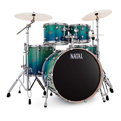 NATAL ARCADIA DRUM SET         F20 PACK WITH HARDWARE   BLUE/BLACK FADE LACQUER