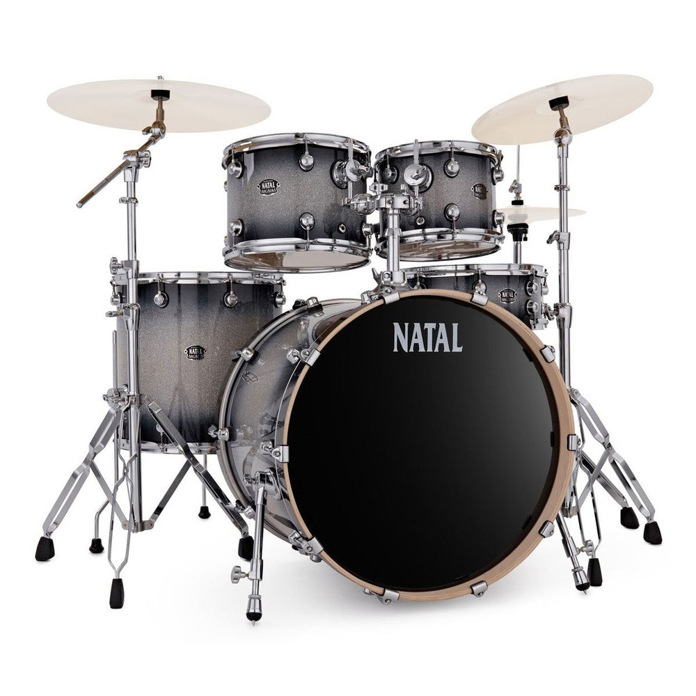 NATAL ARCADIA UF22 KIT         BLACK/SILVER SPARKLE FADECHROME HARDWARE