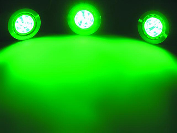 EUROLITE SET 3 ΠΡΟΒΟΛΕΩΝ LED GREEN ΜΕ ΛΕΥΚΟ ΠΕΡΙΒΛΗΜΑ