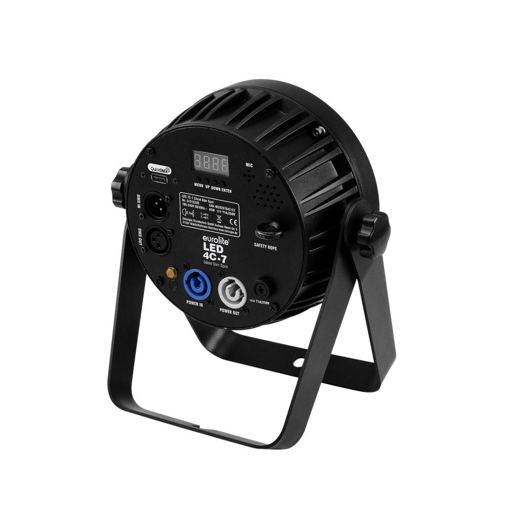 EUROLITE Silent 4in1 LED spotlight with RGBW color mixture