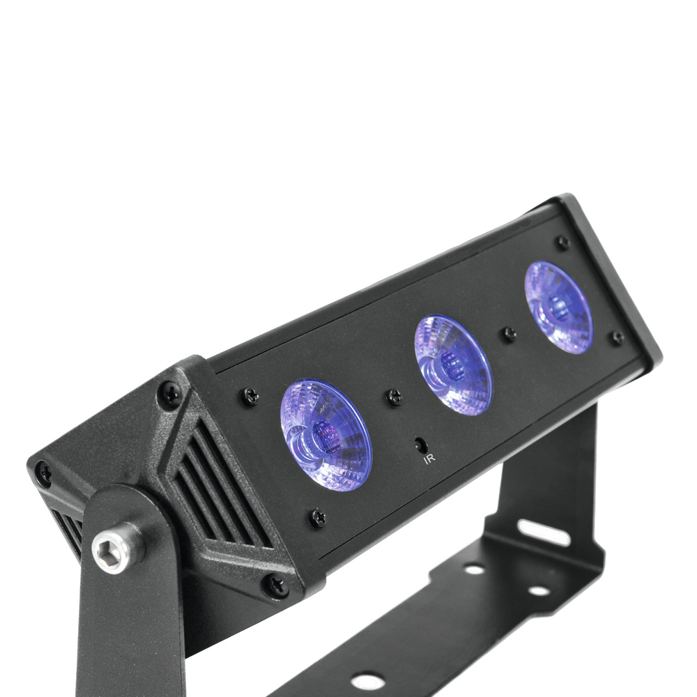 EUROLITE LED ΜΠΑΡΑ ΜΑΥΡΗ 3X12W, 6/1, RGBAW+UV