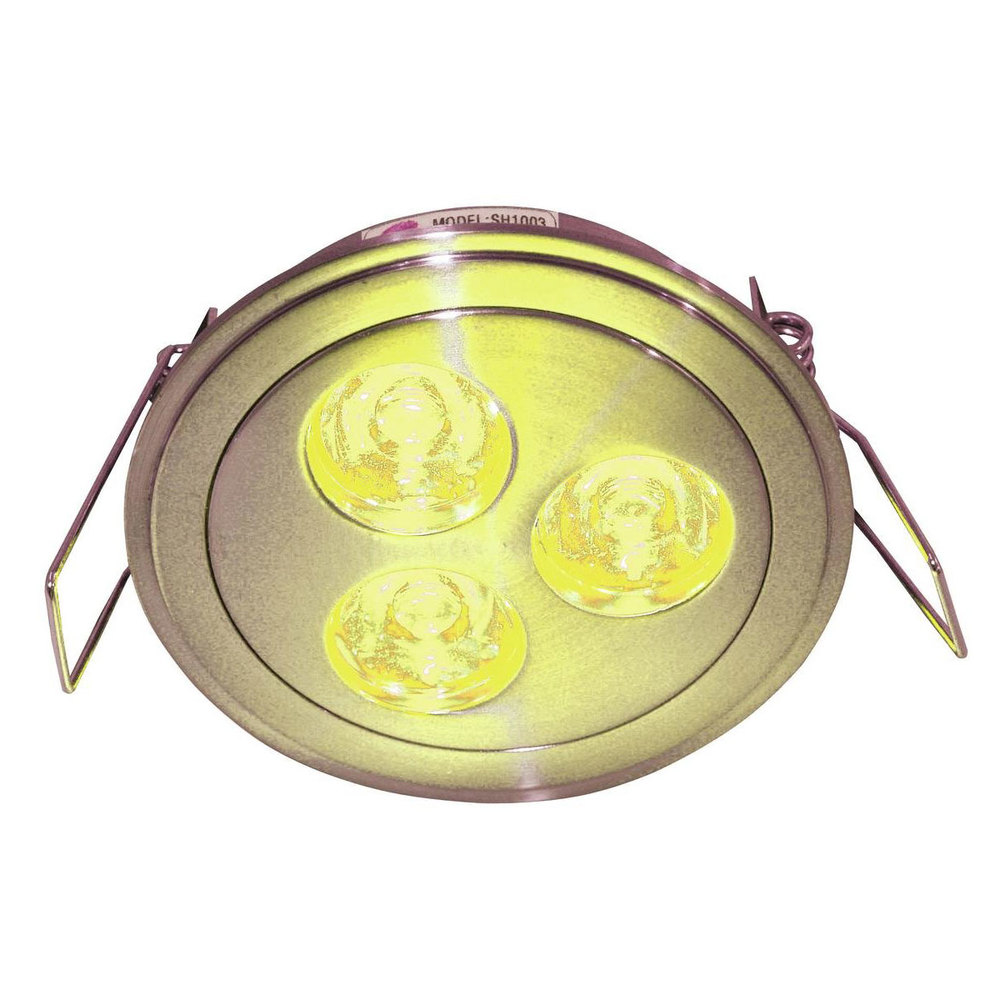 EUROLITE INOX LED 3x1W ΚΙΤΡΙΝΟ