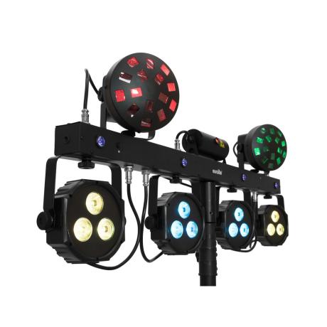 EUROLITE LED ΜΠΑΡΑ ΜΕ 4 RGBWW SPOTS, 2 DERBY EFFECTS