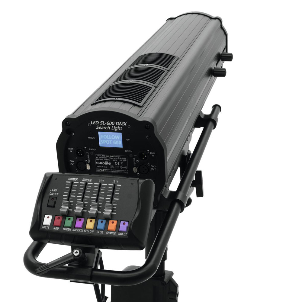 EUROLITE Follow spot with cold white 600 W LED