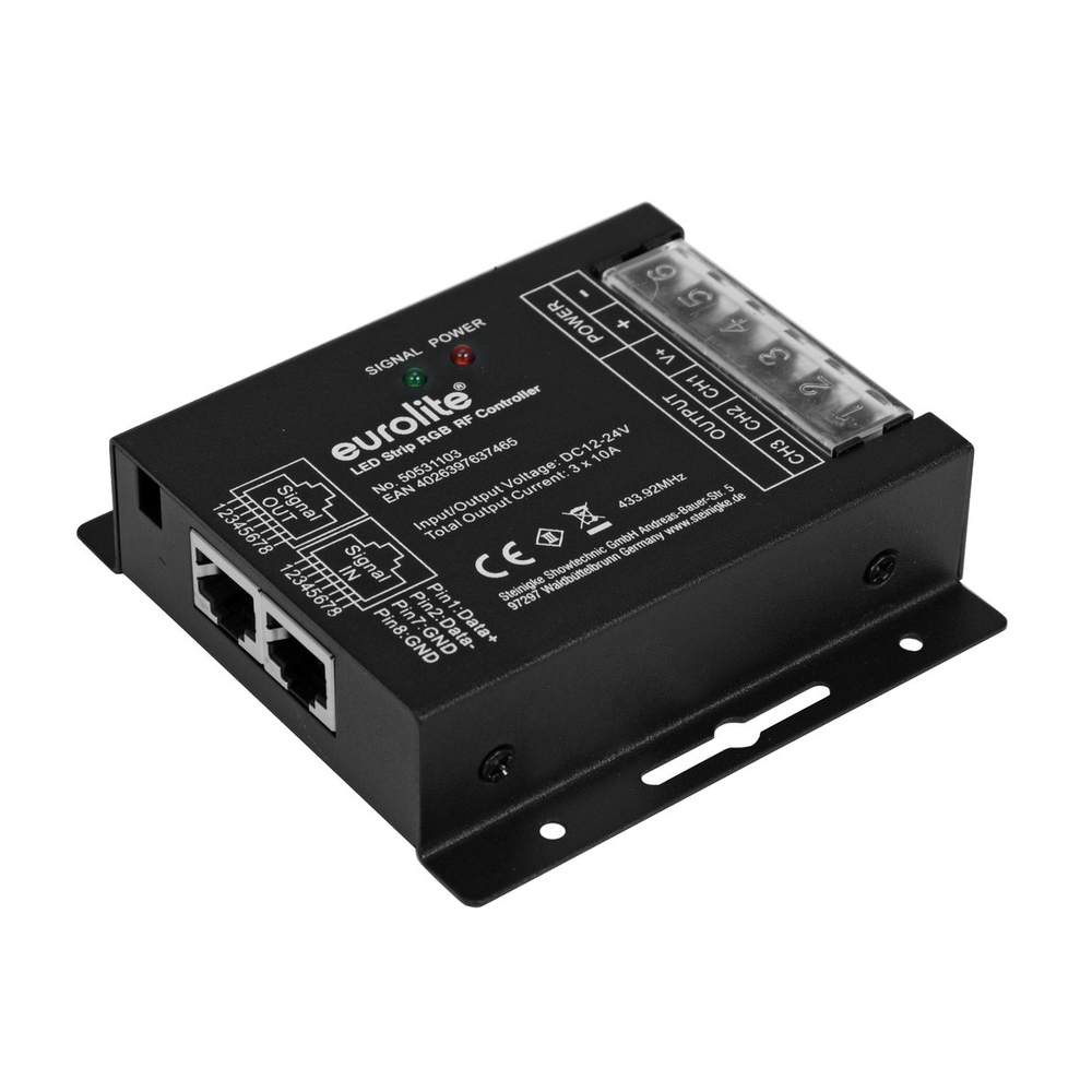EUROLITE LEC CONTROLLER 3 CHANNELS 12-24V - 10A+REMOTE