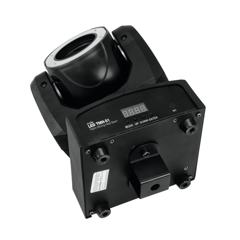 EUROLITE MINI-BEAM WITH 60 W COB LED, RGBW COLOR MIXING AND HYPNO RING IN 4 SEGMENTS