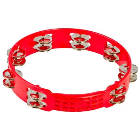 LATIN PERCUSSION TAMBOURINE ASPIRE PLASTIC 10' RED