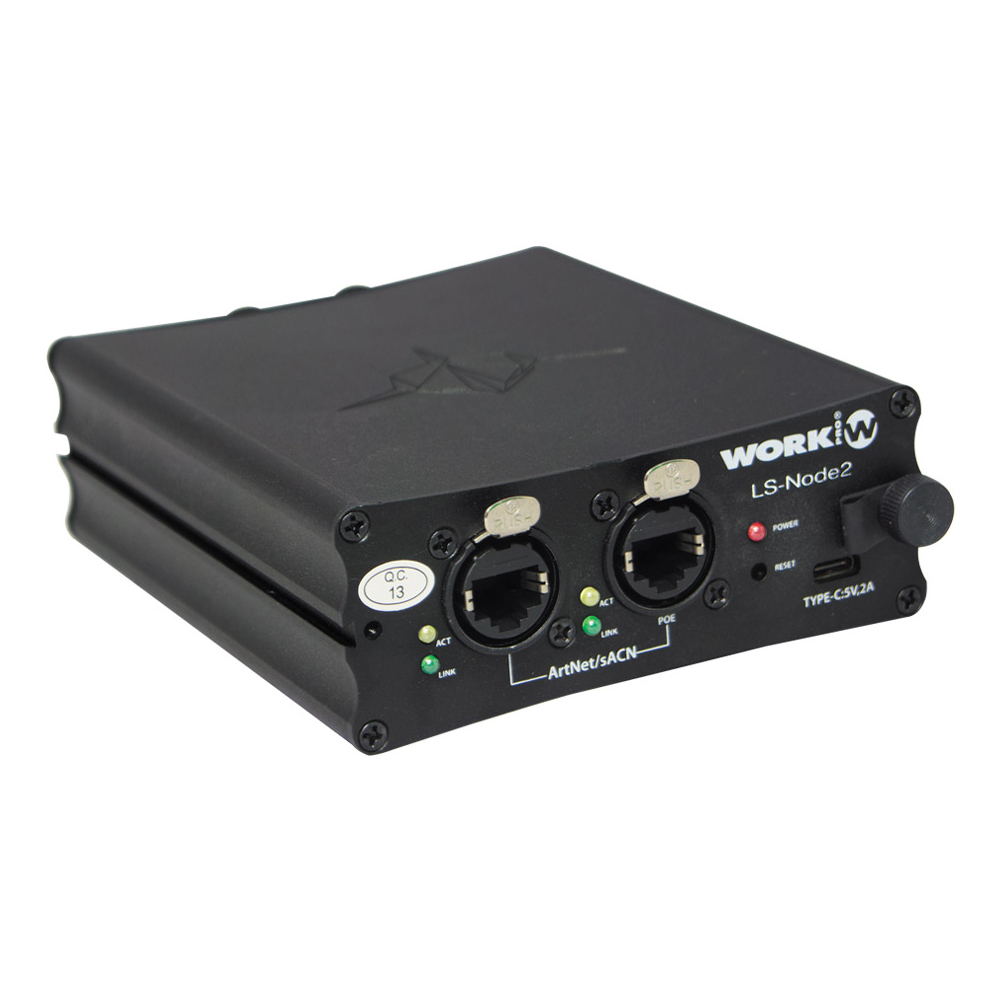 WORK 2 UNIVERSES RDM/DMX STREAMING DEVICE