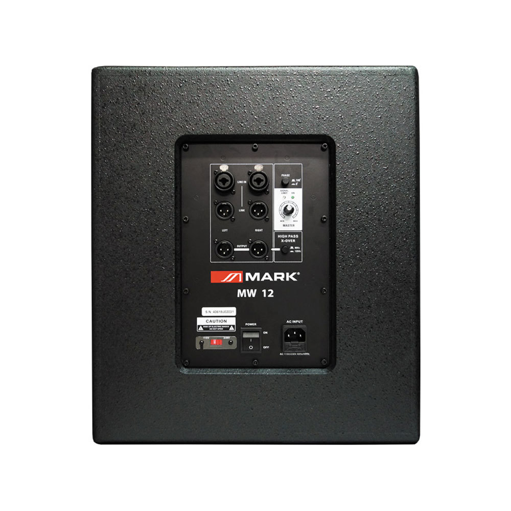 MARK Ξύλινο ηχείο SUB με Woofer 12’’ , 350W RMS