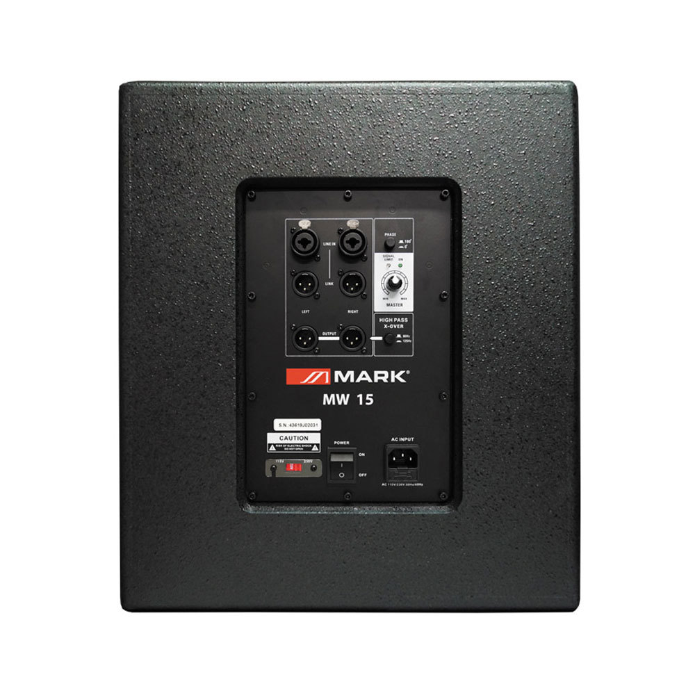 MARK Ξύλινο ηχείο SUB με Woofer 15’’ , 450W RMS