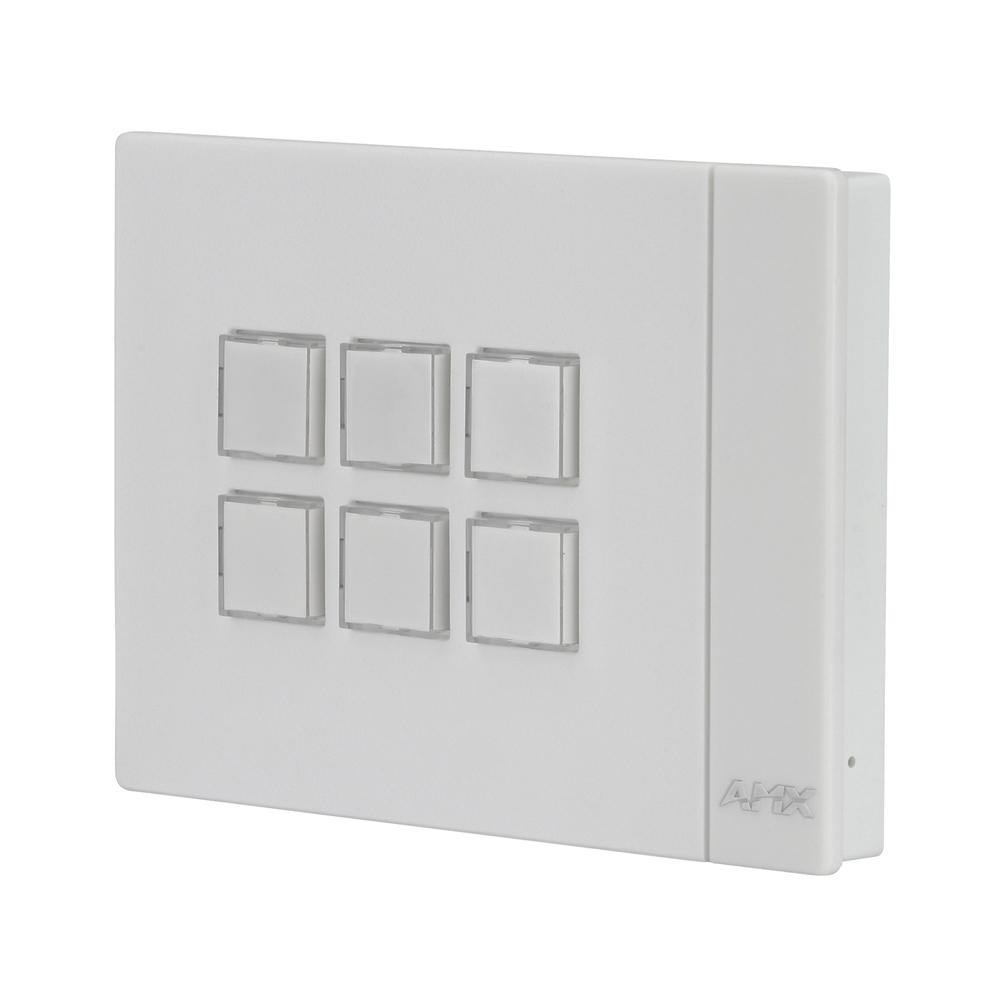 AMX Massio 6-Button Eth.ControlPad, Landscape White