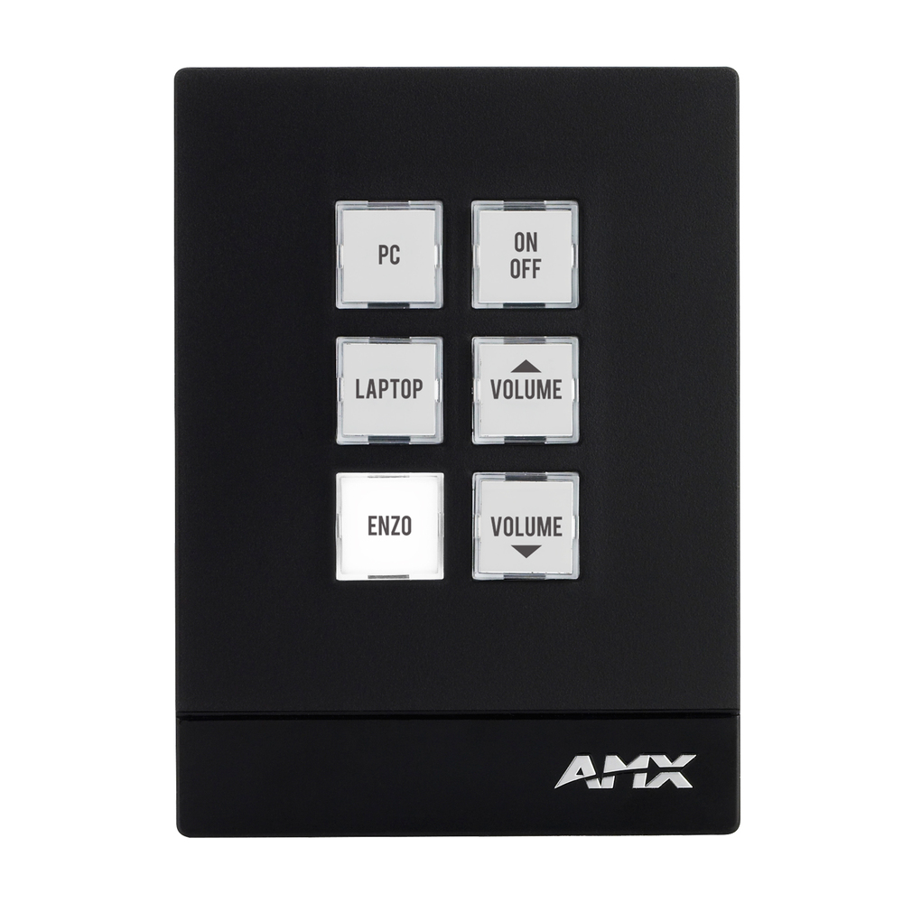 AMX Massio 6-Button Eth.ControlPad, Portrait, Black