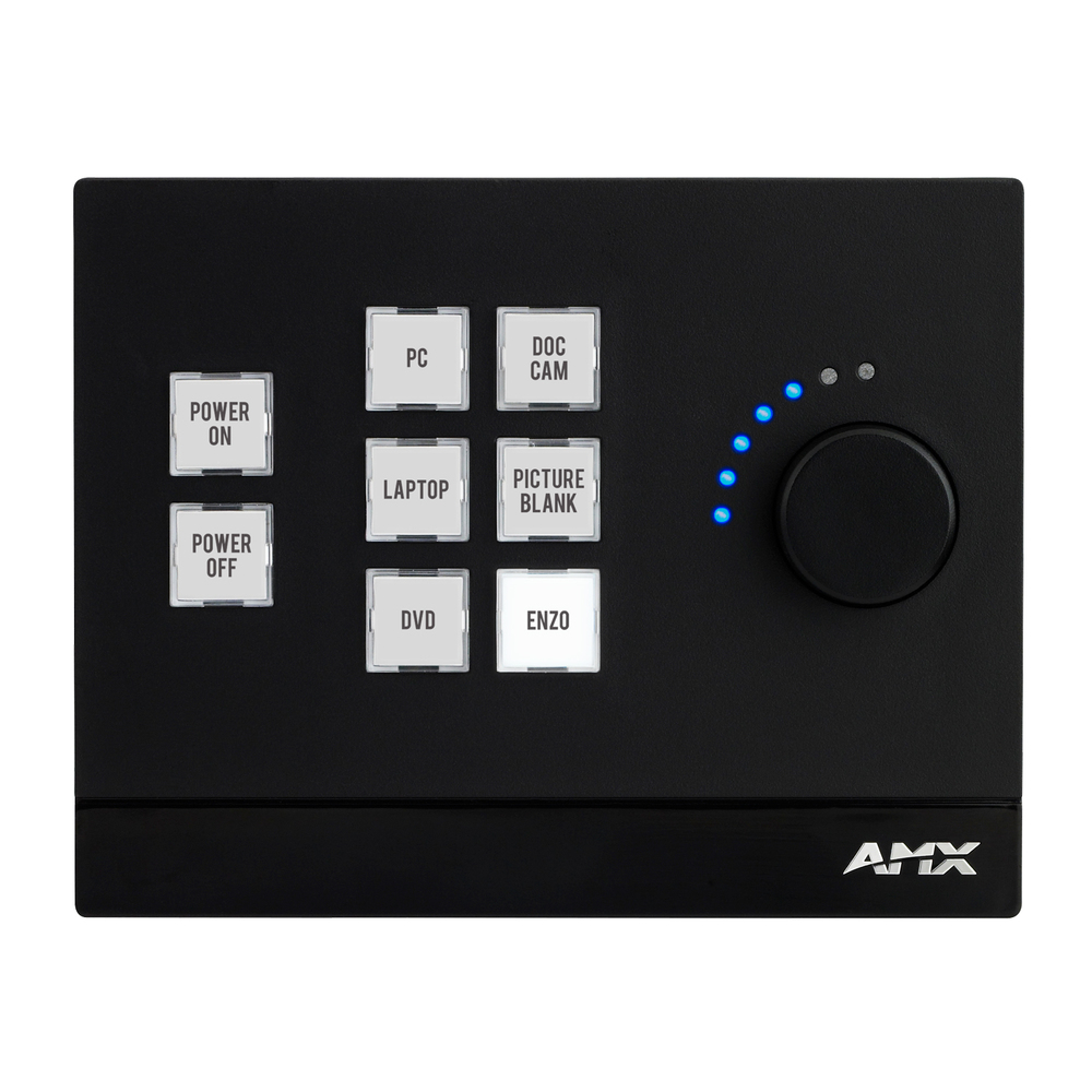 AMX Massio 8-Button Eth. ControlPad with Knob, Black