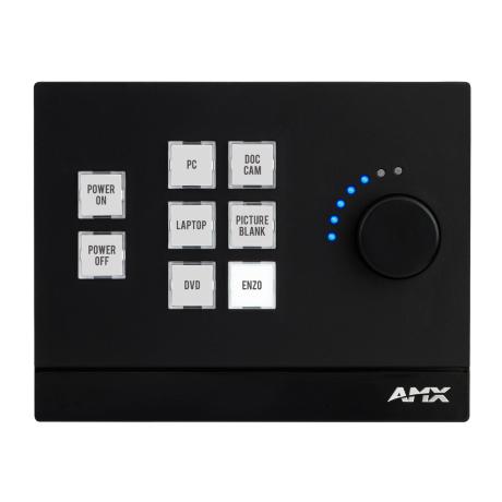 AMX Massio 8-Button Eth. ControlPad with Knob, Black