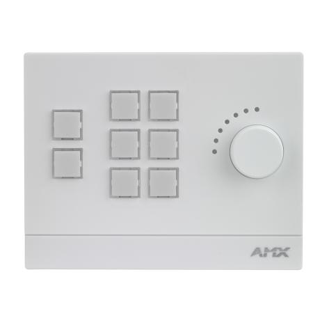 AMX Massio 8-Button  Eth. ControlPad with Knob, White