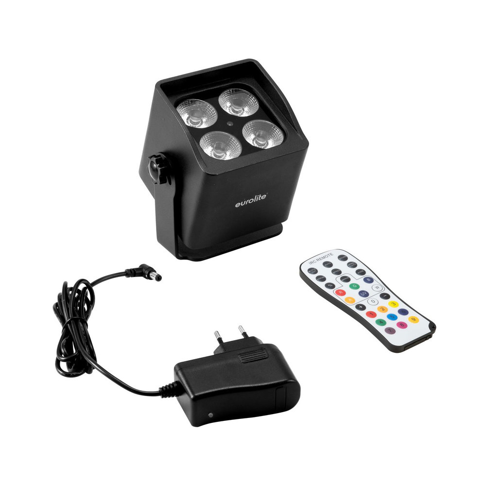EUROLITE MINI BATTERY UPLIGHT IP65 RGBW LEDS & IR REMOTE CONTROL