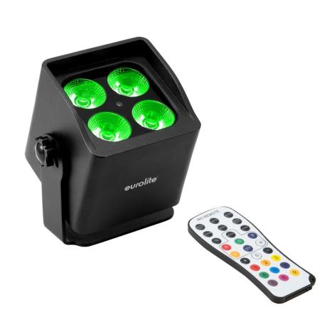EUROLITE LED ΜΠΑΤΑΡΙΑΣ 4Χ4W IP65 ΜΕ IR ΤΗΛΕΧΕΙΡΙΣΤΗΡΙΟ
