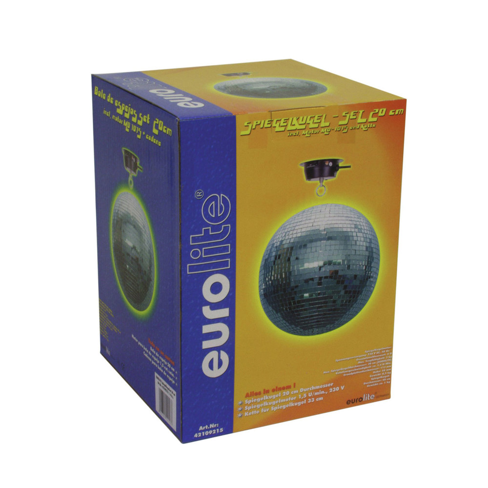 EUROLITE MIRROR BALL 20CM WITH MD1015 MOTOR