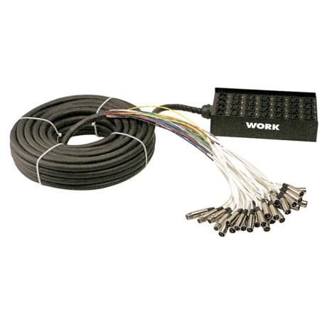 WORK STAGE BOX 28 IN & 4 OUT WITH CABLE 50m