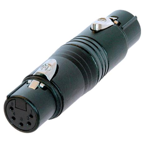 NEUTRIK 5 POLE XLR FEMALE-5 POLE XLR FEMALE (GENDER CONVERSION ADAPTER BLACK PLATING)