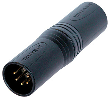 NEUTRIK 5 POLE XLR MALE-5 POLE XLR MALE (GENDER CONVERSION ADAPTER BLACK PLATING)
