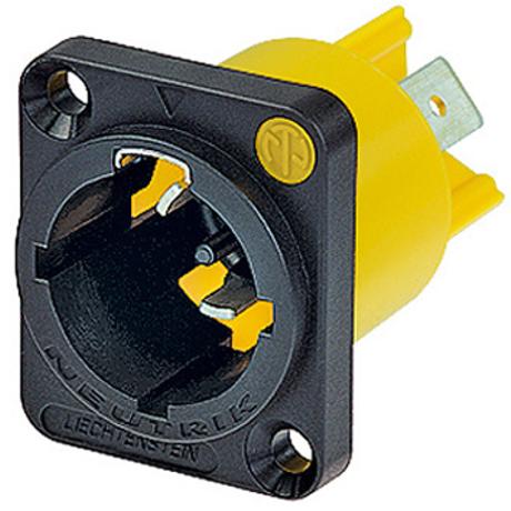 NEUTRIK APPLIANCE INLET CONNECTOR 1/4'' FLAT TAB TERMINALS