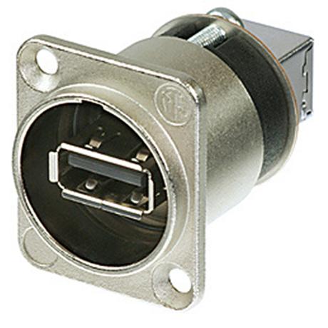 NEUTRIK REVERSIBLE USB 2.0 GENDER CHANGER (TYPE A AND B) BLACK D-HOUSING