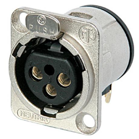 NEUTRIK 3 POLE FEMALE RECEPTACLE, HORIZONTAL PCB MOUNT