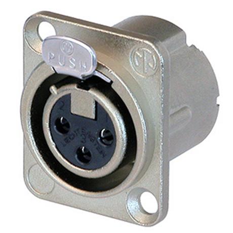 NEUTRIK 3 PIN ΘΗΛΥΚΟ  XLR ΣΑΣΣΙ D TYPE ΑΣΠΡΟ