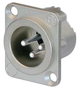 NEUTRIK 3 POLE MALE RECEPTACLE