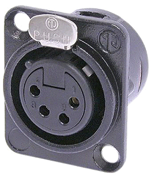 NEUTRIK 4 POLE FEMALE RECEPTACLE M3 MOUNTING HOLES