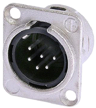 NEUTRIK 6 POLE MALE RECEPTACLE