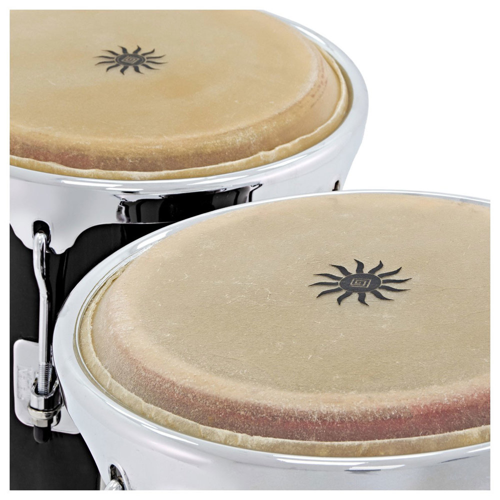 NATAL WOOD CONGAS CHROME HARDWARE 2 STAND BLK GLOSS