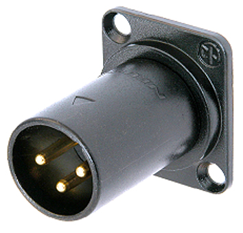 NEUTRIK 3 POLE XLR MALE MODULE, D-SHAPE