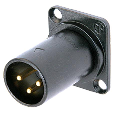 NEUTRIK 3 POLE XLR MALE MODULE, D-SHAPE