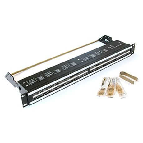 NEUTRIK 2x48 TT (BANTAM) JACKS HALF NORMALLED BOTTOM ROW 12x25 POLE FEMALE D-SUB GROUNDING: GROUPS OF 12 CHANNELS