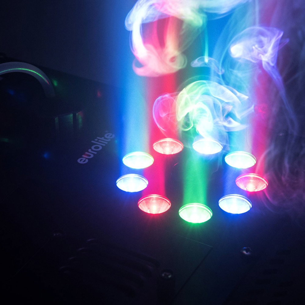 EUROLITE HYBRID VERTICAL SPRAY FOGGER WITH 9Χ3W RGB