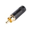 REAN RCA PHONO MALE PLUG BLK GOLD