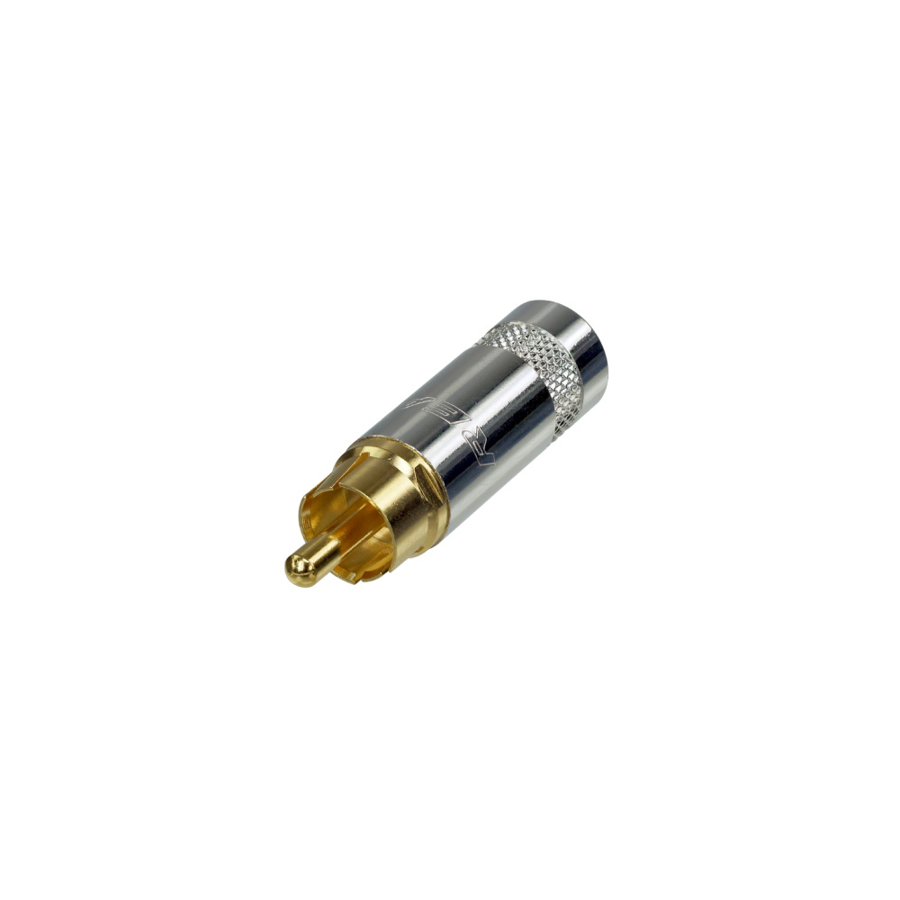 REAN PHONO PLUG NICKEL PLATED SHELL GOLD PLATED CONTACTS