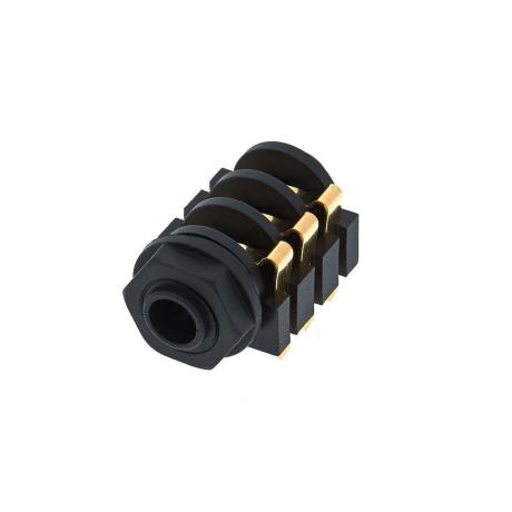 REAN 3 POLE HORIZONTAL 1/4'' JACK ALL CONTACTS SWITCHED