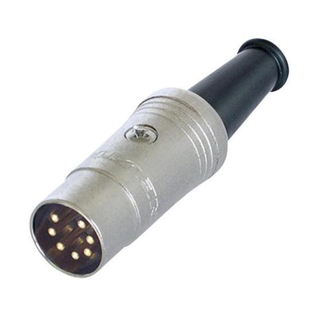 REAN 7 POLE DIN CABLE CONNECTOR, GOLD PLATED CONTACTS