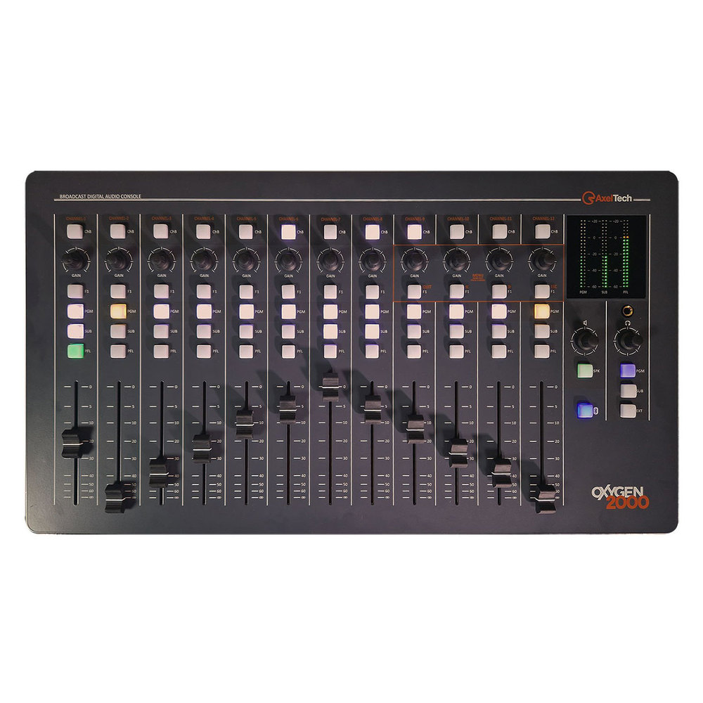 AXEL TECHNOLOGY Ψηφιακή κονσόλα broadcast 12 Faders, 3+2 Mic IN, 3