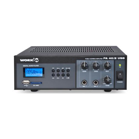 WORK MIXER AMPLIFIER 3 INPUTS 15W WITH USP PLAYER